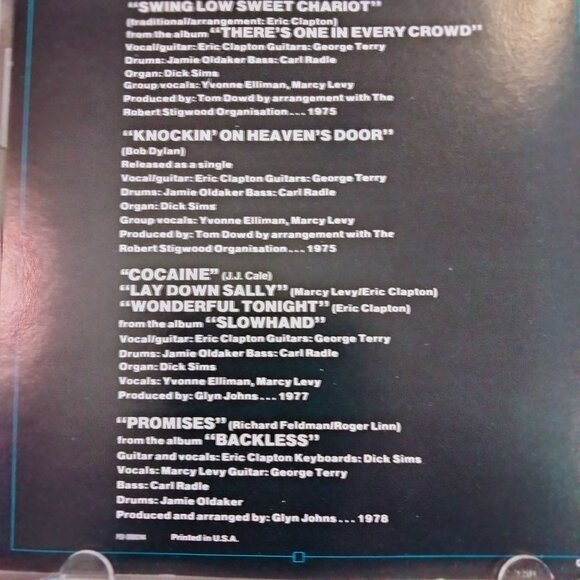 Timepieces The Best of Eric Clapton CD 1982 - Picture 3 of 5